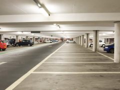 Typical parking garage above ground