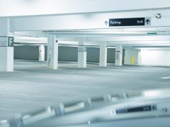 Typical parking lot above ground