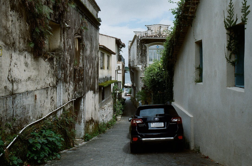 Parked Car Beside Building